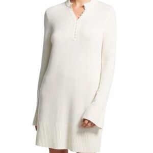Theory Cashmere Henley Mini Dress M